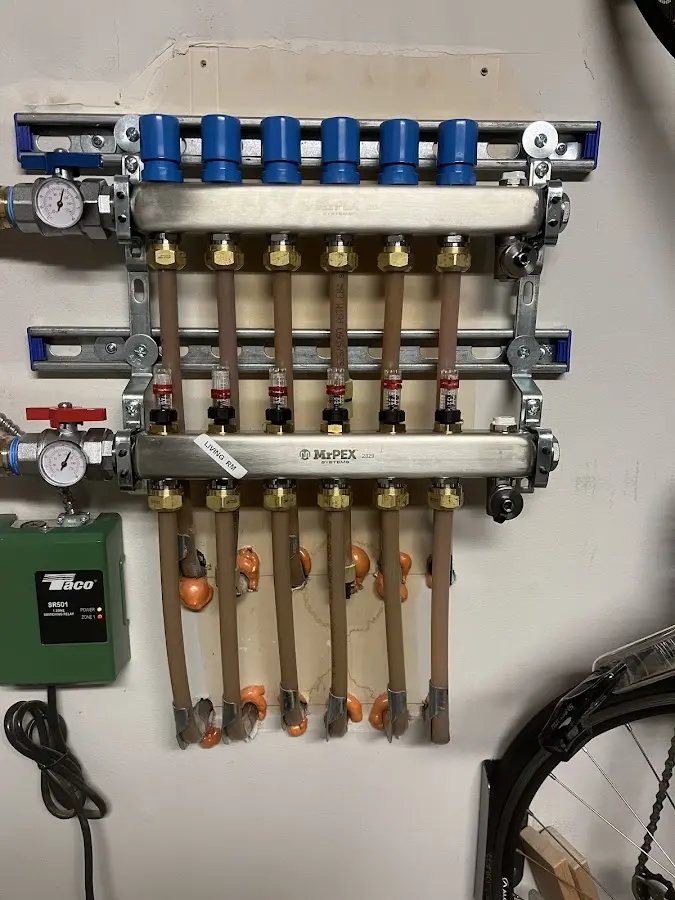 Plumber performing Gas Line Installation at a residential property in Oshkosh